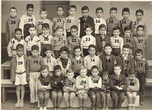 ECOLE GAMBETTA GARCONS 1960 CE1 MME LORENZO